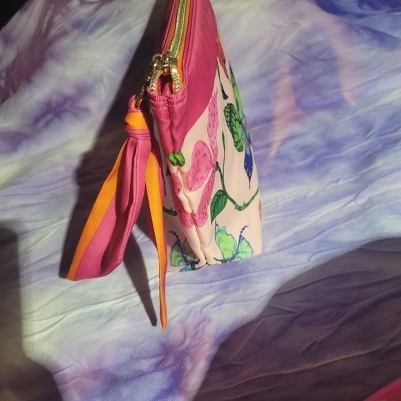 Estee Lauder Cosmetic Bag Butterfly Multicolored Makeup Zip Case - Picture 10 of 12